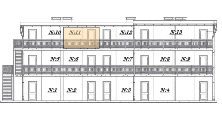 размещение одиннадцатого номера базы отдыха 62 Штормовое